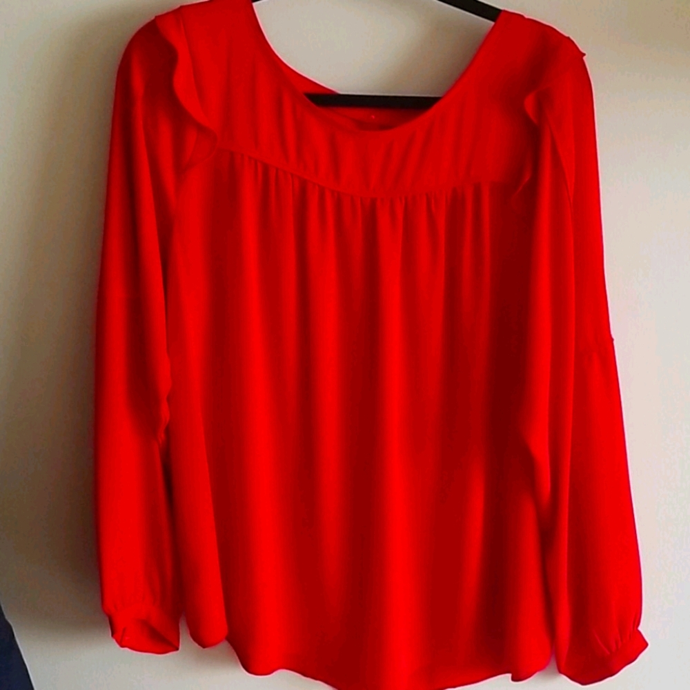 Loft Red Blouse